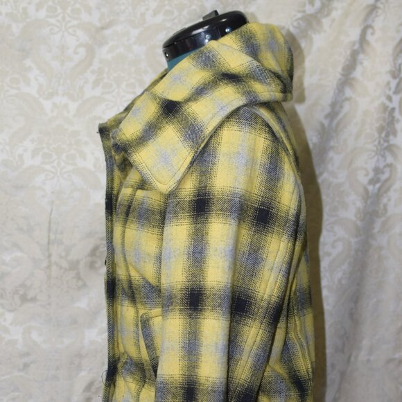 90’s Le Chateau Yellow Plaid Bomber Jacket - Picture 3 of 16